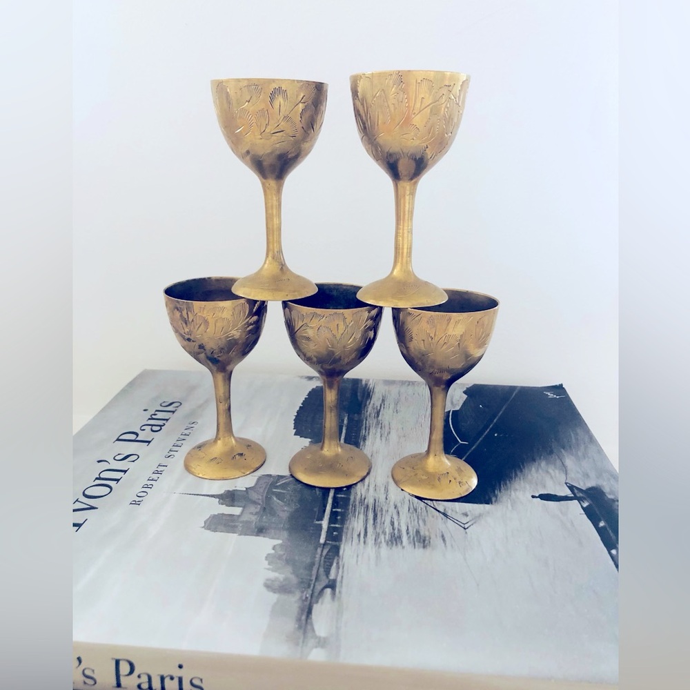 MCM 1960s|Brass Goblet Candle Holders